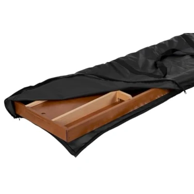 Image of Engelhart 340659 Black cover for shuffleboard game to protect it during storage. Dimensions: 202 x 44 8 cm