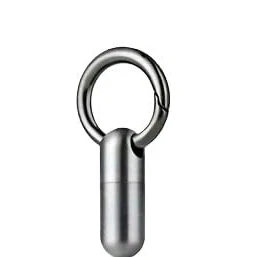Image of PLbsE Small Pill Case, Portable Metal Holder Keychain Waterproof Box Container Mini Stainless Steel Organizer for Travel Purse Pocket (1 Chamber), Silver