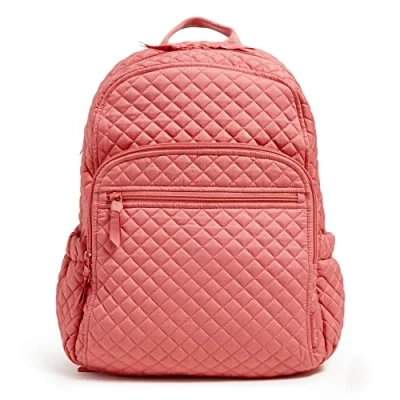 Image of Vera Bradley Women&#039;s Cotton Campus Backpack, Terra Cotta Rose Recycled Cotton, One Size