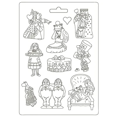 Image of Stamperia International Soft Mould Alice King, Various, A4