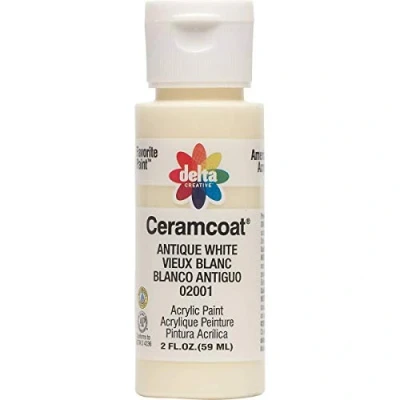 Image of Plaid Delta Ceramcoat Acrylic Paint 2oz Antique White Opaque
