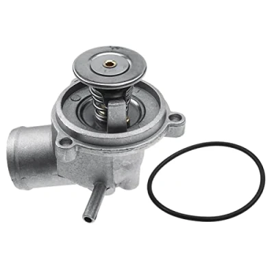 Image of Frankberg 1x Engine Coolant Thermostat with Housing and Gasket Compatible 124 1986 1993 C Class 2001 CLK 1997 2002 E M 1998 2005