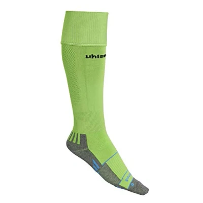 Image of Uhlsport Unisex Team Pro Player Stocking Socks Flash Green/Black, Size 28 32