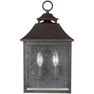 Image of Feiss Galena Outdoor Wall Lantern Sable, IP44