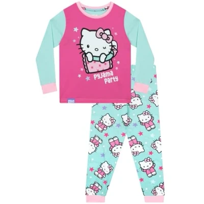 Image of Hello Kitty Pyjamas Girls ’Pyjama Sets Cute Kids PJs Pink 5 6 Years