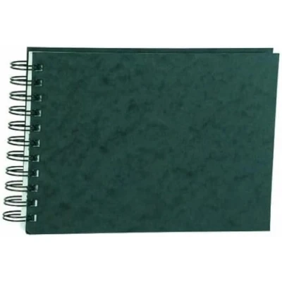 Image of Daler Rowney Ebony Smooth Surface 160gsm A4 Landscape Hardback Sketchbook, Spiral Bound, 54 Natural White Sheets, Ideal for Professional Artists &amp; Students