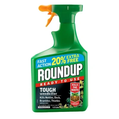 Image of Easylife Roundup Weed Killer Extra Strong Spray, 1.2L Glyphosate Weedkiller and Spray with Non Drip Trigger, Lawn for Driveways Fully Guaranteed