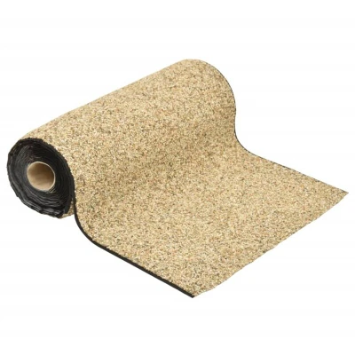 Image of vidaXL Stone Liner Natural Sand 400x40cm Nonwoven PP Fleece with Drinkwater Safe Glue, Ideal for Garden Streams and Pond Edges