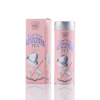 Image of TWG Tea Earl Grey Gentleman Loose Leaf Black Bergarmot &amp; Rose Haute Couture Tin, 100g Gift Set