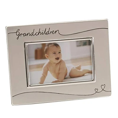 Image of Juliana Grandchildren Two Tone Silverplated Arched 4x6&quot; Landscape Photo Frame FS616