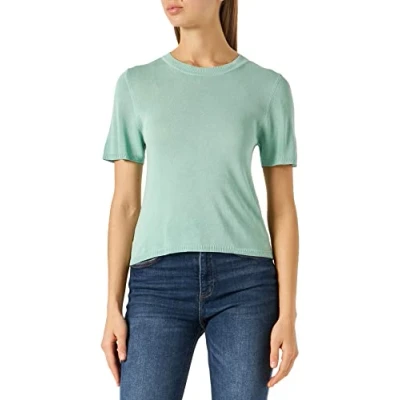 Image of ONLY Women&#039;s ONLSHIRLEY S/S Pullover KNT NOOS Sweater, Lichen, L