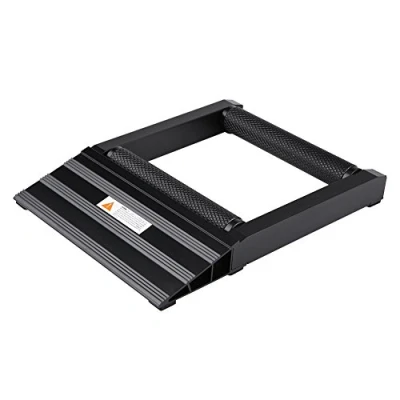 Image of GOTOTOP Black Aluminum Motorcycle Motorbike Tyre Wheel Spinner Chain Cleaning Roller Stand