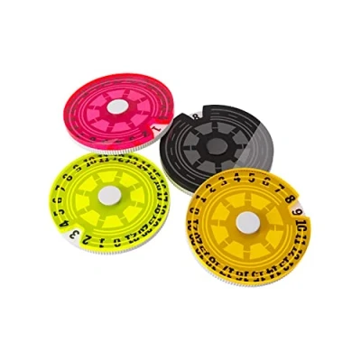 Image of Life Counters Single Dials (4 Pack) Count or Victory Points Use with Tabletop Games, Collectible Card Games and Living Premium Acrylic Made by Gamegenic