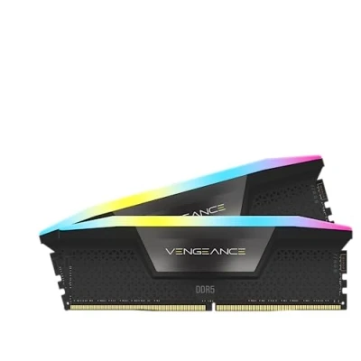 Image of CORSAIR VENGEANCE RGB DDR5 RAM 32GB (2x16GB) 6000MHz CL38 Intel XMP iCUE Compatible Computer Memory Black (CMH32GX5M2B6000C38)