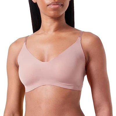 Image of Sloggi Women&#039;s Zero Microfibre 2.0 H Bralette Bustier, Cacao, XS