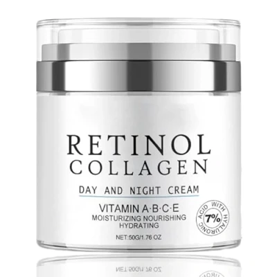 Image of Retinol Cream for Face, Collagen Face Moisturizer Women and Men, Day Night with Hyaluronic Acid, Hydrating Firming Anti Wrinkle Reduce Fine Lines Dryness