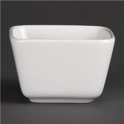 Image of Olympia Whiteware Tall Square Mini Dishes 75mm (12 pack)