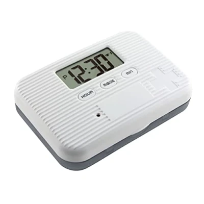 Image of Electronic Pill Timer, Dispenser with Alarm, Mini Box Organizer LCD Display 6 Compartments Digital Reminder for Daily