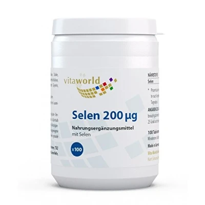 Image of Vita World Selenium 200mcg 60 Tablets Made in Germany