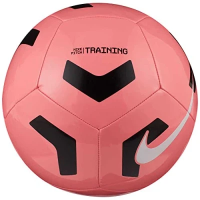 Image of NIKE CU8034 675 NK PTCH TRAIN SP21 Recreational soccer ball unisex adult sunset pulse/black/(white) 4