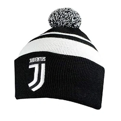 Image of Juventus Turin Knitted Bobble Hat Black White