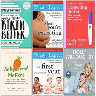 Image of Hypnobirthing, What to Expect When You&#039;re Expecting, Expecting Better, Baby Food Matters, The 1st Year, Truly Happy ... It Worked for Me 6 Books Collection Set
