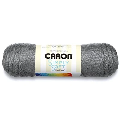 Image of CARON SIMPLY SOFT 142G GREY HEATHER,7.62 x 25.4 7.62 cm