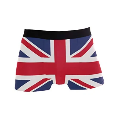 Image of ZZKKO British Flag Mens Boxer Briefs Underwear Breathable Stretch Trunk with Pouch L Blue