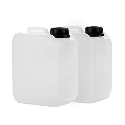 Image of 2x 2.5 L canister made from HDPE, with DIN 45 mm cap and UN certification, water canister, food safe