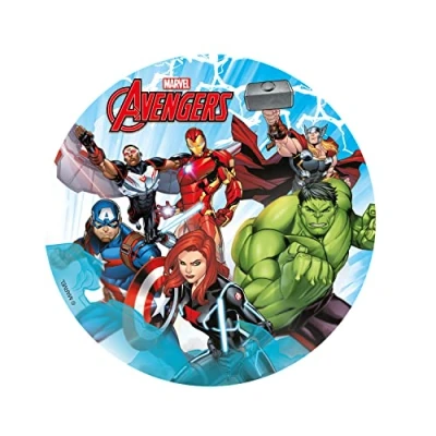 Image of Dekora 231392 Cake Topper SUGAR FREE for AVENGERS fans 15.5cm Edible