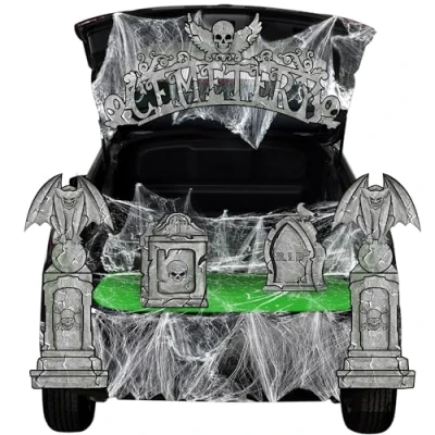 Image of Trunk or Treat Car Decorations Kit,Halloween for SUV,Halloween Decor Garage Door Entryway Archway