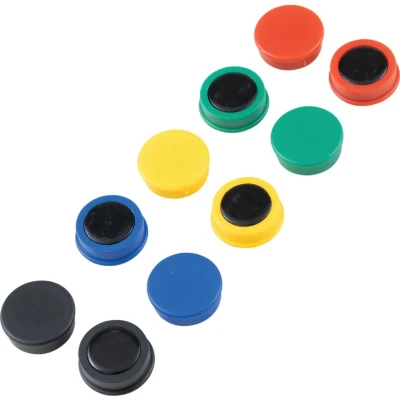 Image of Offis 20MM Whiteboard Magnets Assorted Colours (Pack 10)