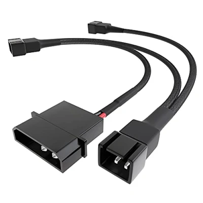 Image of KabelDirekt 20 20cm 4 pin Molex (5.25“) 12V to 3 x 2 pole connector fan distribution cable