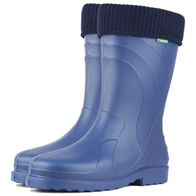 Image of Women’s Wellington Boots, Outdoor Boots for Woman, Waterproof Rain EVA Foam, Removable Inner Linings, Ideal Autumn and Winter Active Women (5/6, Blue)