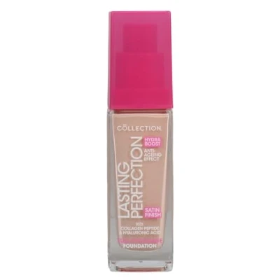 Image of Collection Cosmetics Lasting Perfection Satin Foundation, Full Coverage, Hydra Boost, 1N Rose Porcelain Neutral 27ml