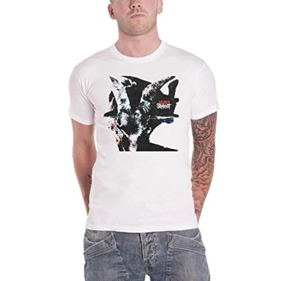 Image of Slipknot T Shirt Iowa Goat Shadow Band Logo Official Mens White XL