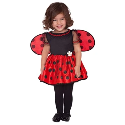 Image of amscan (PKT) (999672) Child Girls Little Ladybug Costume (1 2yr)