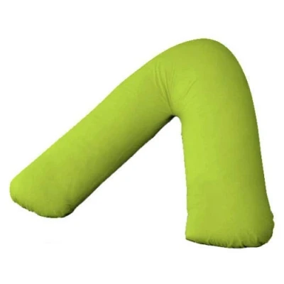Image of Back And Neck Support V Shaped Pillow Case (Lime)