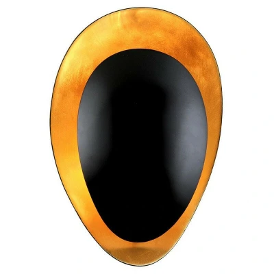 Image of Ginger 1 Light Wall Sconce Gold Leaf, Black
