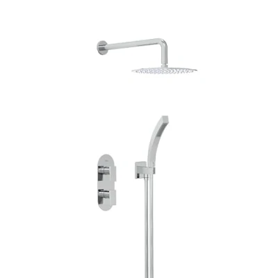Image of Bristan SHWR PK2 Frammento Concealed Dual Control Shower Pack 2, Chrome Plated