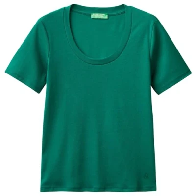 Image of United Colors of Benetton Women&#039;s T Shirt 3nlhd106x, Green, L