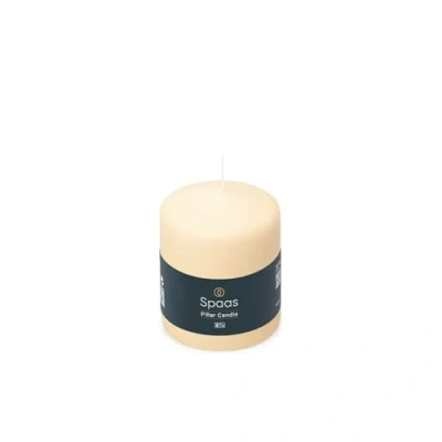 Image of Spaas Unscented Pillar Candle 80/100 mm, 40 Hours, Ivory