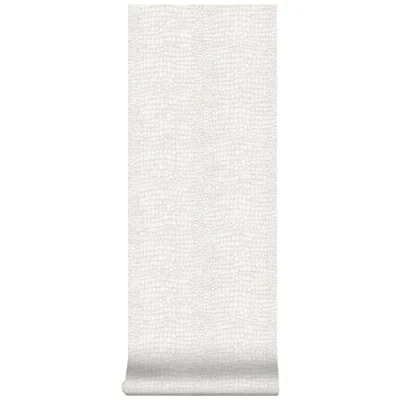 Image of Boutique Crocodile White Wallpaper