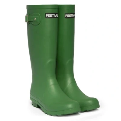 Image of Ladies Tall Rubber Wellington Boots (Green, UK Footwear Size System, Adult, Women, Numeric, Narrow, 3)