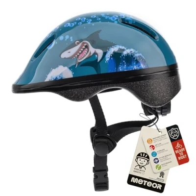 Image of meteor Helmet For Baby Kids Toddler Childrens Boys Cycle Safety Crash Small Sizes Child MTB Bike Bicycle Skateboard Scooter Hoverboard Riding Lightweight Adjustable Breathable KS06