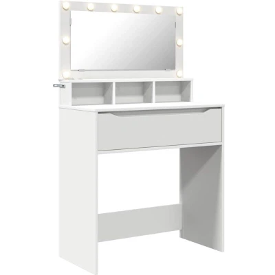 Image of vidaXL Bedroom Dressing Tables with Drawer White 80 x 39.6 135 cm