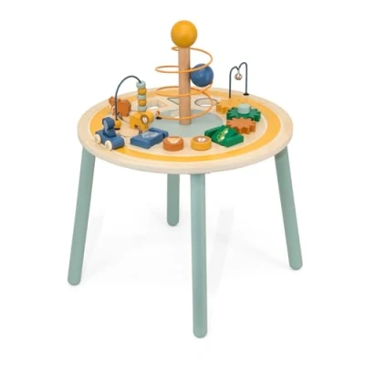 Image of Trixie Wooden Animal Activity Table Multi Functional Educational Toy for Toddlers FSC Certified Construction with Interactive Features 12m+