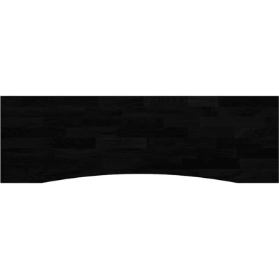 Image of vidaXL solid oak desk top dark brown rectangular 160x50cm office/living room versatile wood worktop