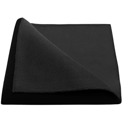 Image of Luxury Black Velvet Pocket Square, Handkerchief