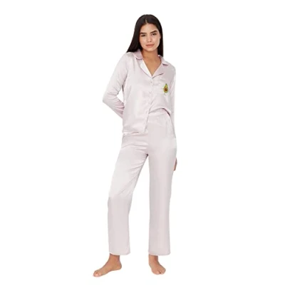 Image of Trendyol Pajama Set Beige Graphic